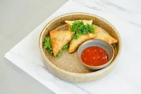 Savory beef samosas
